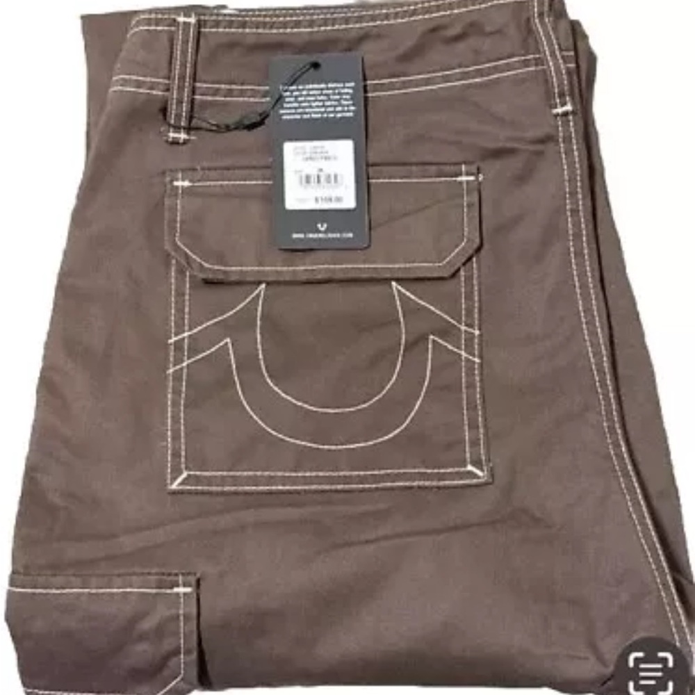 True Religion Brand Jeans 108335 Men's Bracken‎ Brown Cargo Pants Size 36